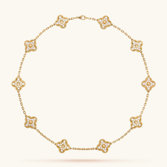 Clover Luxury Necklace 10 Motifs | Gold