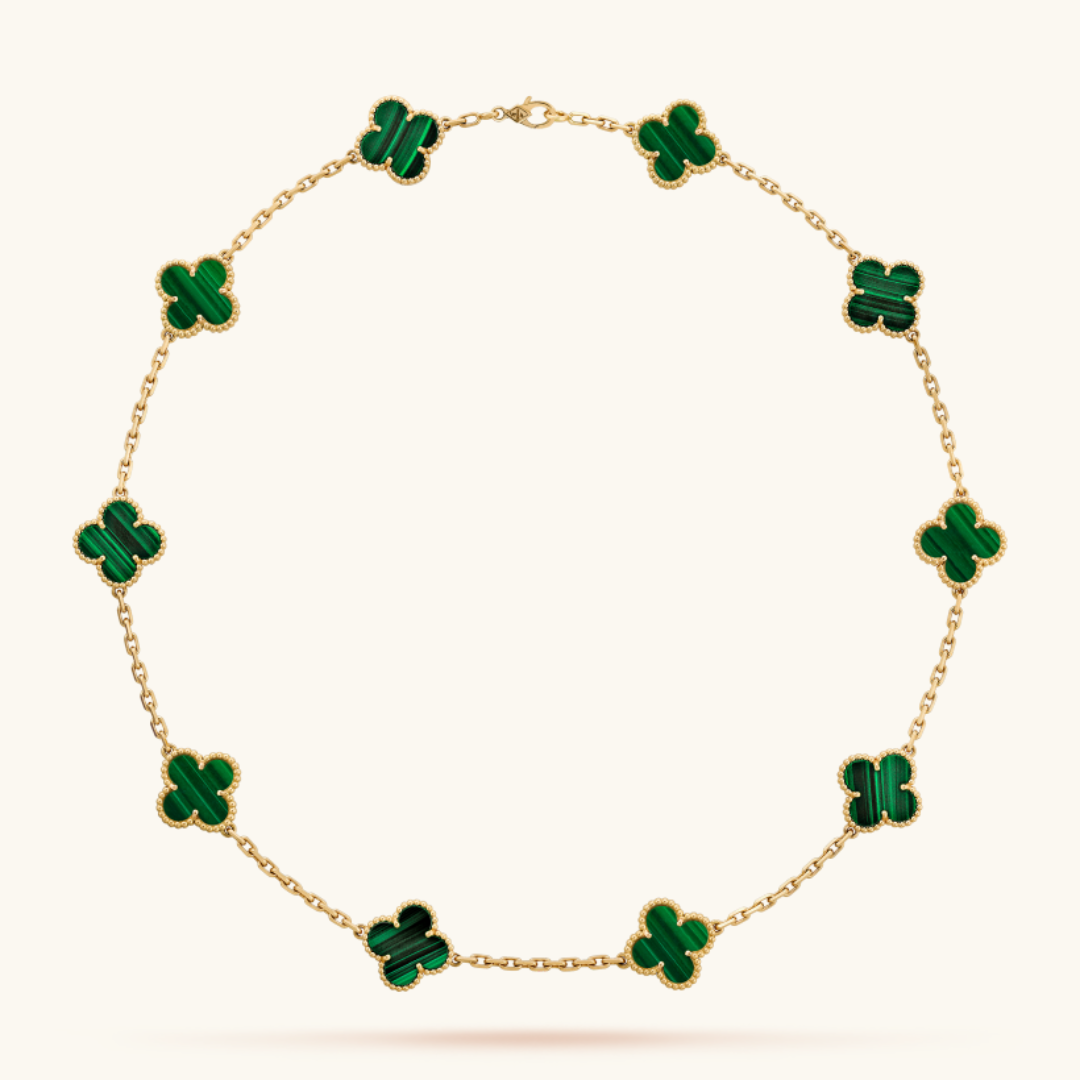 Clover Luxury Necklace 10 Motifs | Green