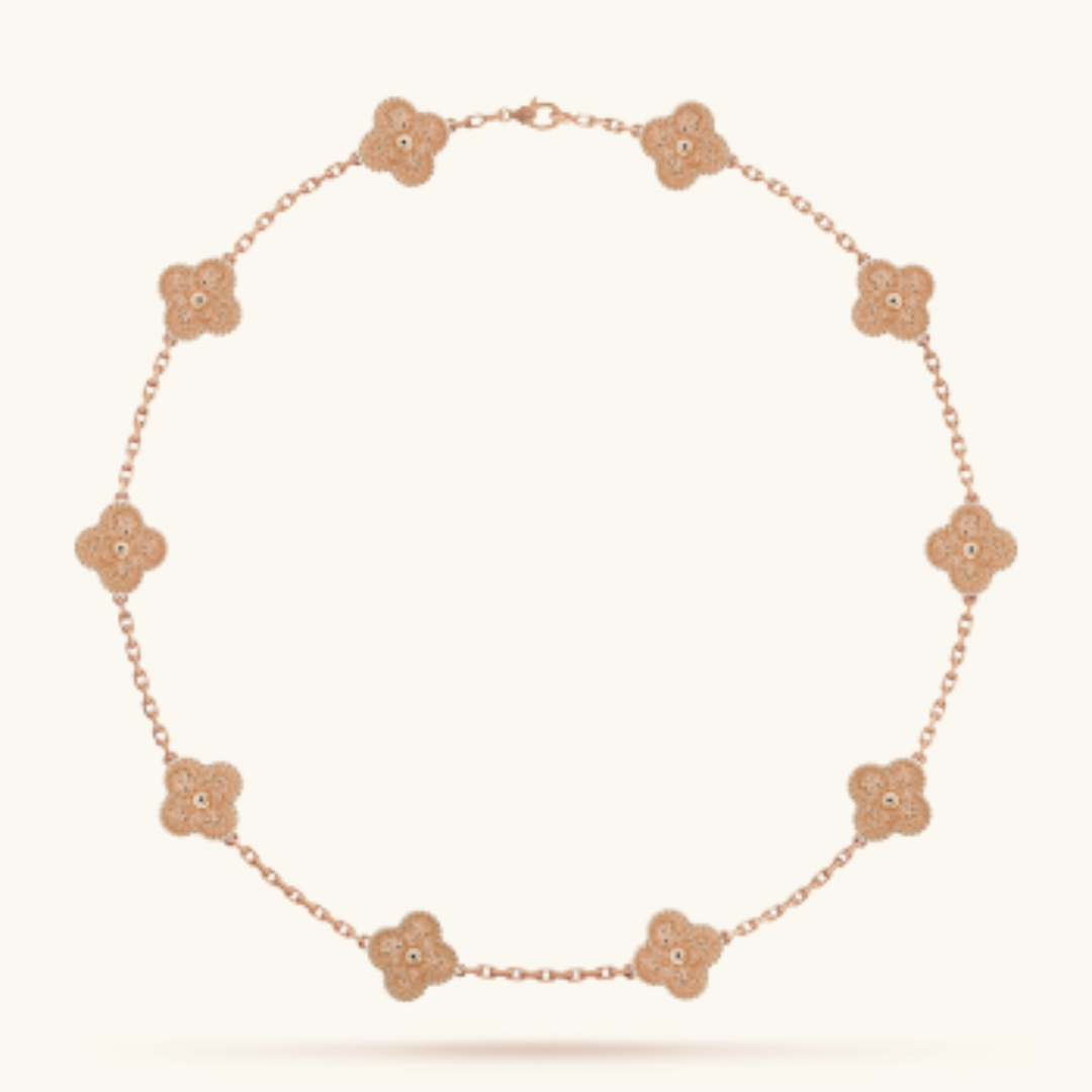 Clover Luxury Necklace 10 Motifs | Pink