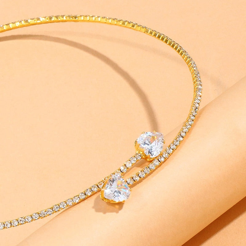 Crystal Necklace | Gold