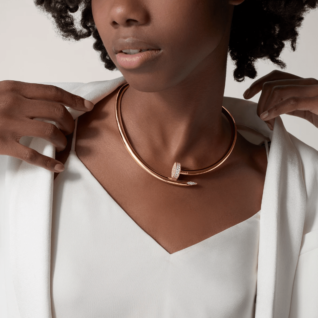 Ash Emilia Necklace | Rose Gold with Diamonds (Large)