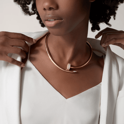 Ash Emilia Necklace | Rose Gold with Diamonds (Large)