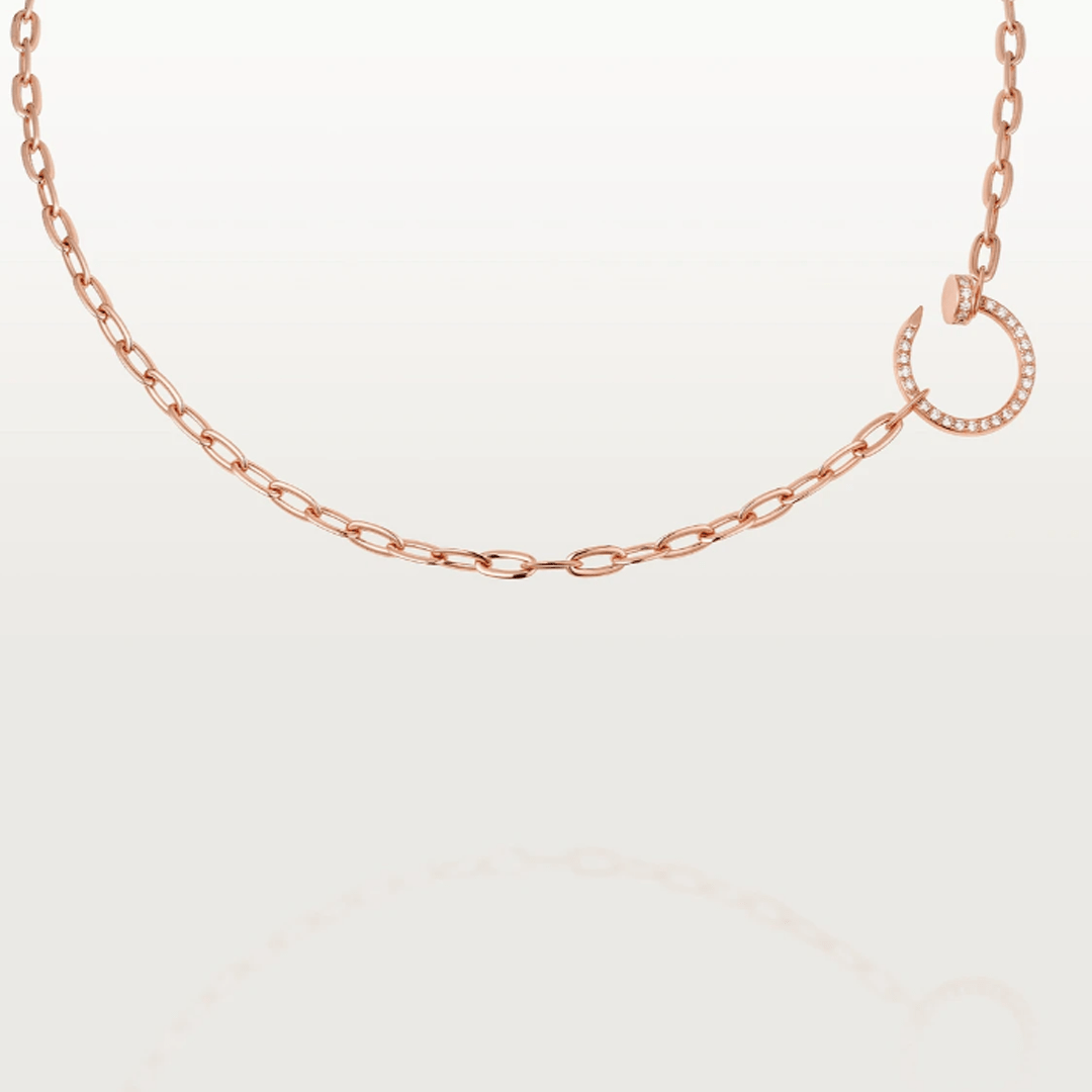 Ash Madeline Necklace | Rose Gold with Diamonds