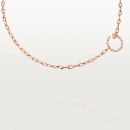 Ash Madeline Necklace | Rose Gold with Diamonds