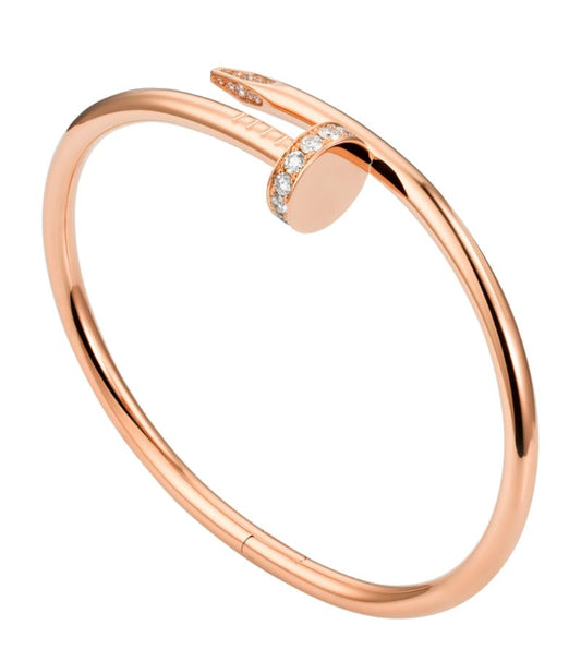 Elegant Nail Bracelet Deluxe | Rose Gold