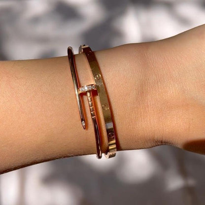 Elegant Nail Bracelet Deluxe | Rose Gold
