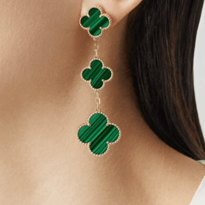 Triple Coki Earrings | Green