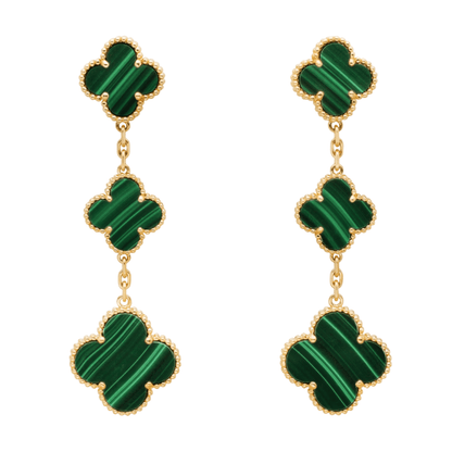 Triple Coki Earrings | Green