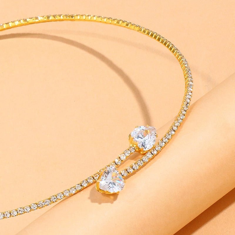 Crystal Necklace | Gold