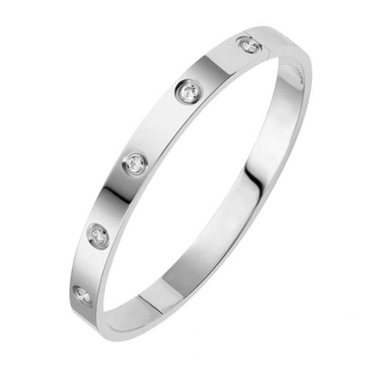 Eternity Link Bracelet with Zirconia | Silver