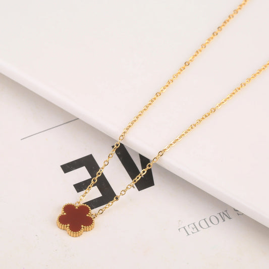 Clover Necklace | Red