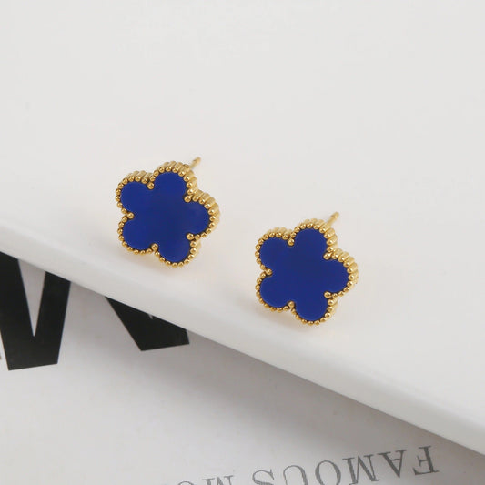 Clover Earrings | Blue